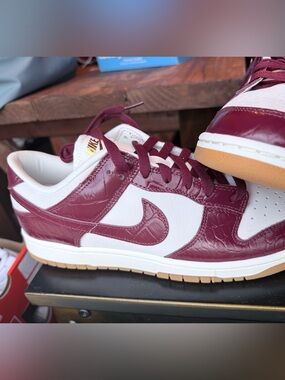 Dunk Low LX "Team Red Croc" sneakers